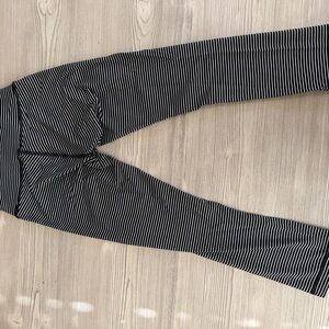 lululemon athletica Black and White Striped Kids Leggings